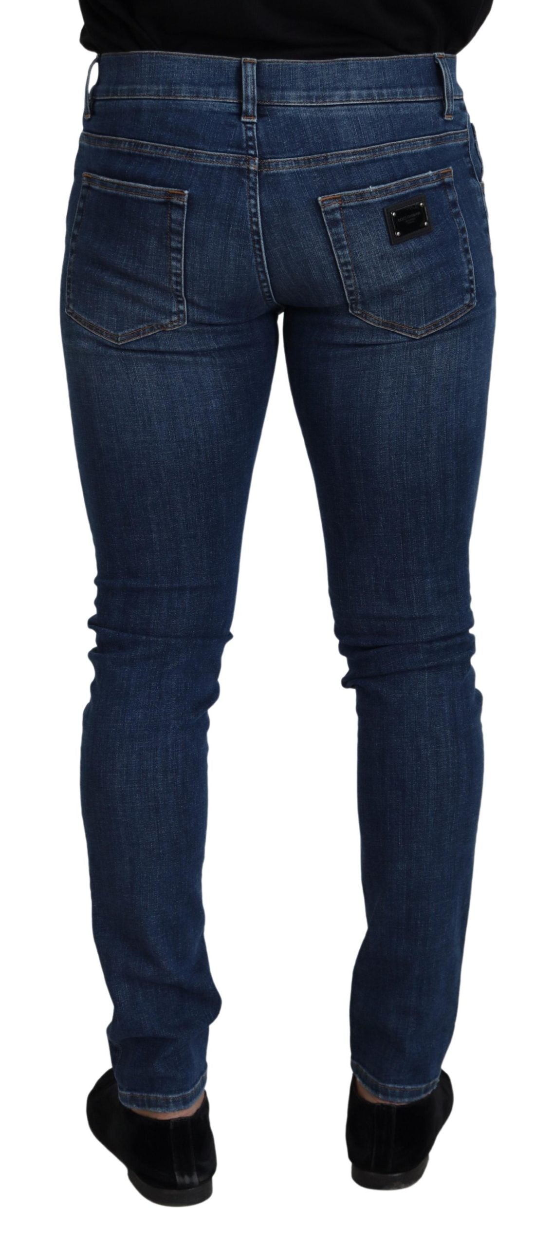 Elegant Italian Blue Denim Pants