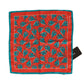 Orange Boat Print Silk Square Handkerchief Scarf