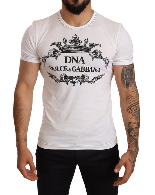 Elegant White Graphic Cotton Tee