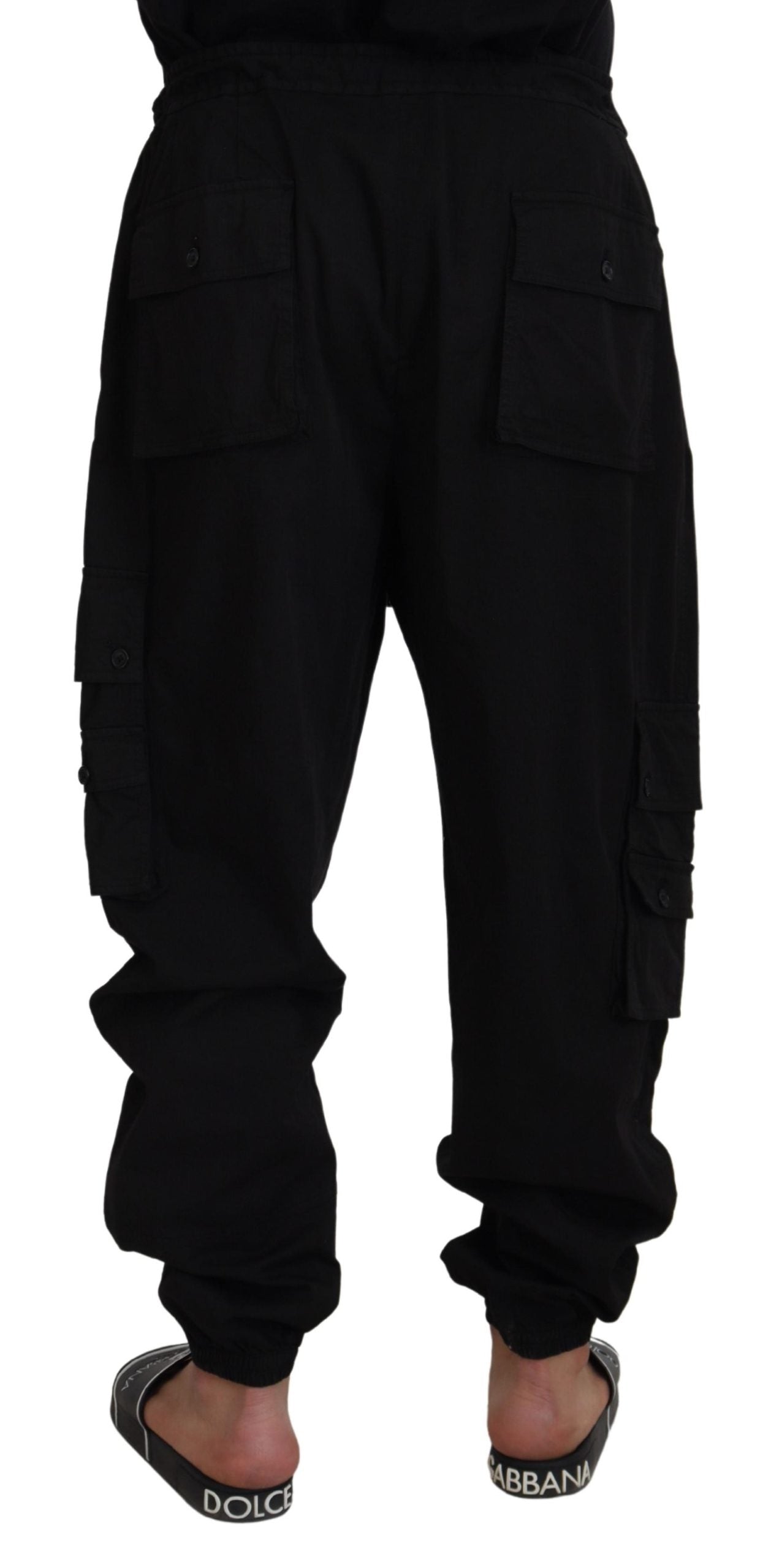 Sleek Cotton Blend Trousers for Men