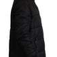 Black Nylon Hooded Parka Coat Winter Jacket