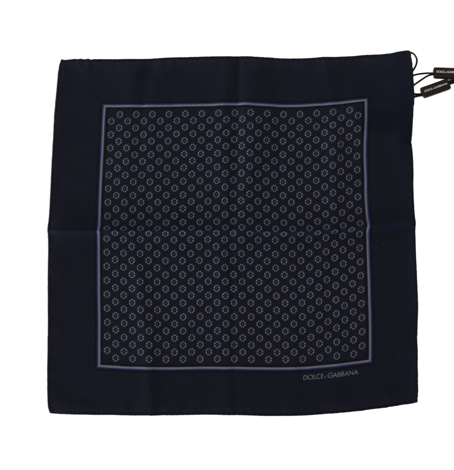 Elegant Silk Pocket Square in Dark Blue