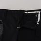 Black Polyester Chino Formal Pants