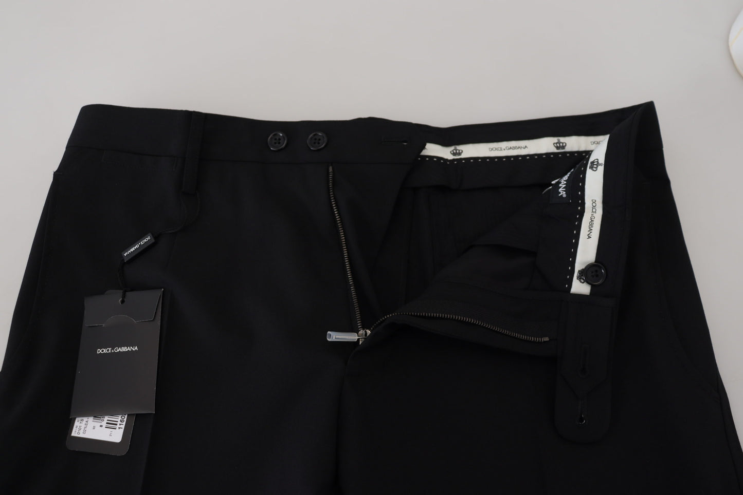 Black Polyester Chino Formal Pants