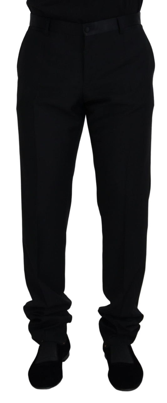 Black Wool Chino Formal Pants