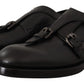 Elegant Black Monk Strap Dress Shoes