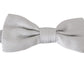 Elegant Silk Grey Paisley Bow Tie
