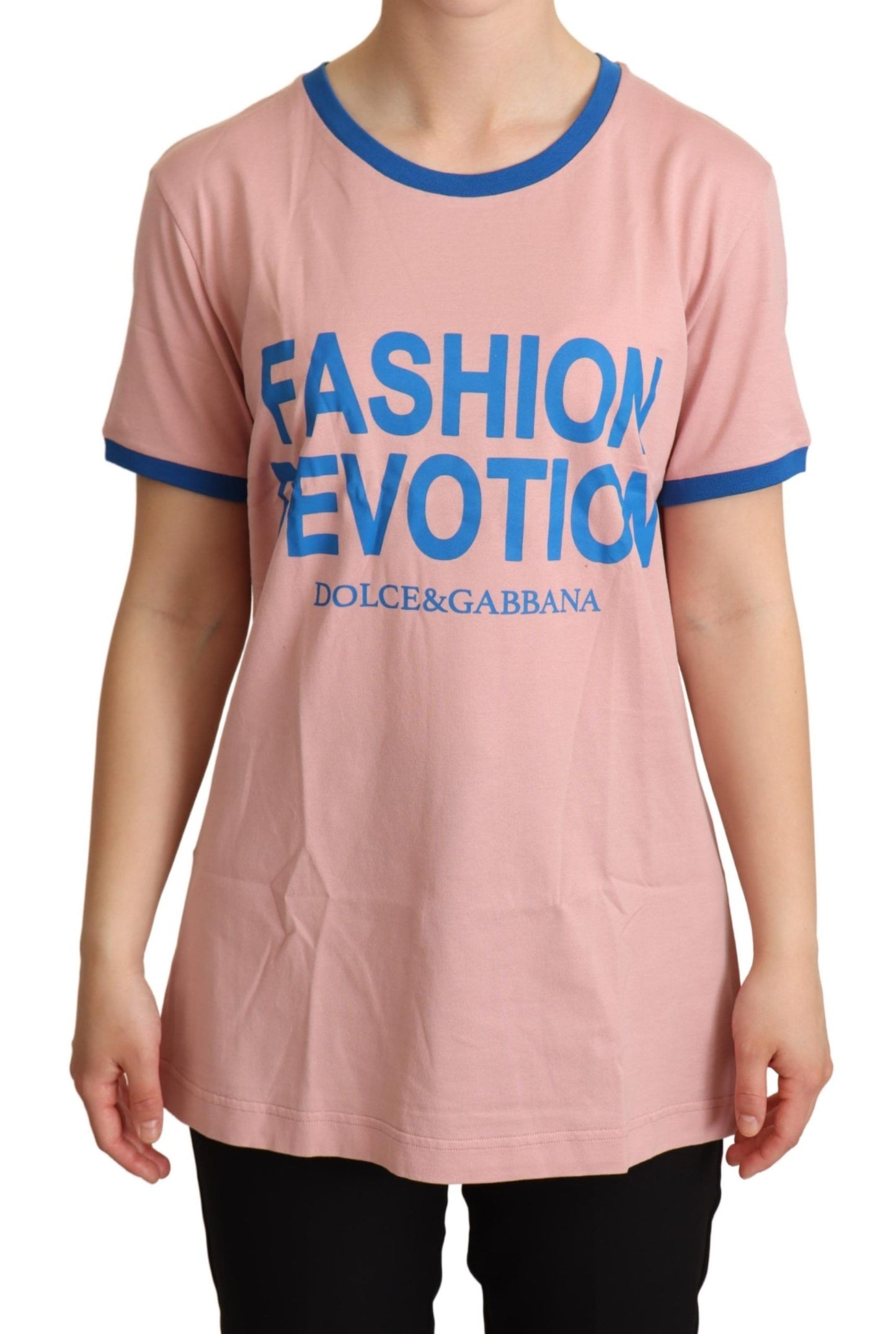 Chic Pink Fashion Devotion Crewneck Tee