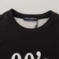 Chic Black Cotton Crewneck Sweatshirt