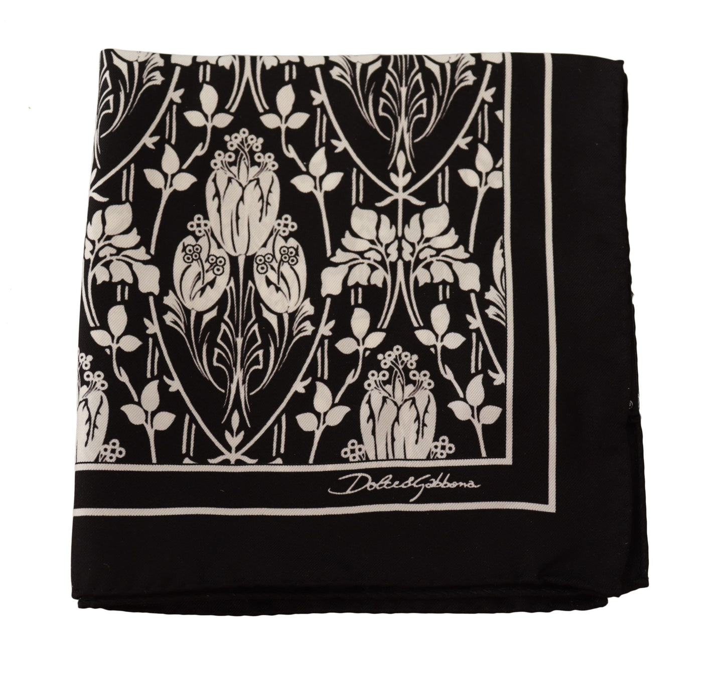 Elegant Floral Silk Pocket Square