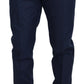 Blue Cotton Chino Formal Pants