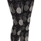 Black Pineapple Print Skinny Capri Pants