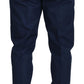 Blue Cotton Chino Formal Pants