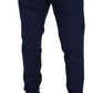 Blue Cotton Chino Formal Pants