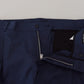 Blue Cotton Chino Formal Pants