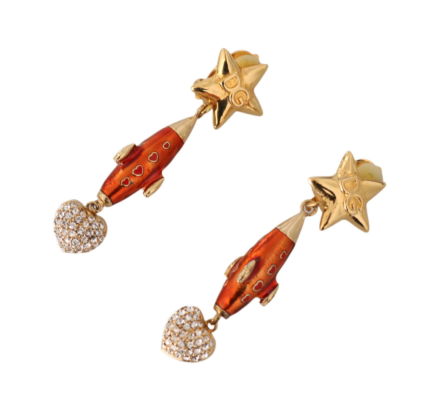 Celestial Rocket Crystal Clip-On Earrings