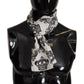 Regal Silk Men's Scarf with Crown Motif