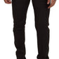Black Brown Striped Men Formal Pants