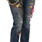 Jewel Embroidered Skinny Denim