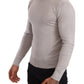 Gray Cashmere Turtleneck Pullover Sweater