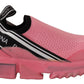 Pink Low Top Slip On Casual Sorrento Sneakers