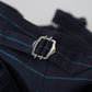 Blue Striped Men Formal Pants