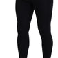 Black Nylon Slim Fit Stretch Pants