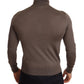 Elegant Cashmere-Silk Blend Turtleneck Sweater