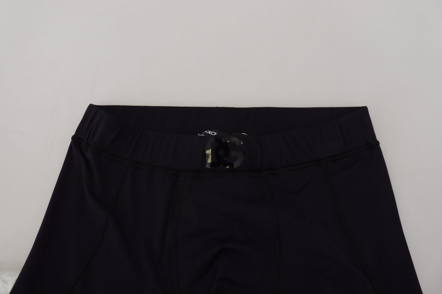 Black Nylon Slim Fit Stretch Pants