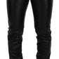 Black Shiny Stretch Skinny Pants