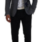 Gray Wool Roses Slim Fit Jacket Blazer