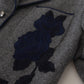 Gray Wool Roses Slim Fit Jacket Blazer