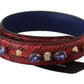 Elegant Red Python Leather Handbag Strap