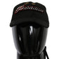 Chic Black Patched Baseball Cap