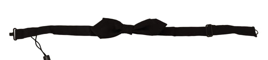 Elegant Silk Black Bow Tie