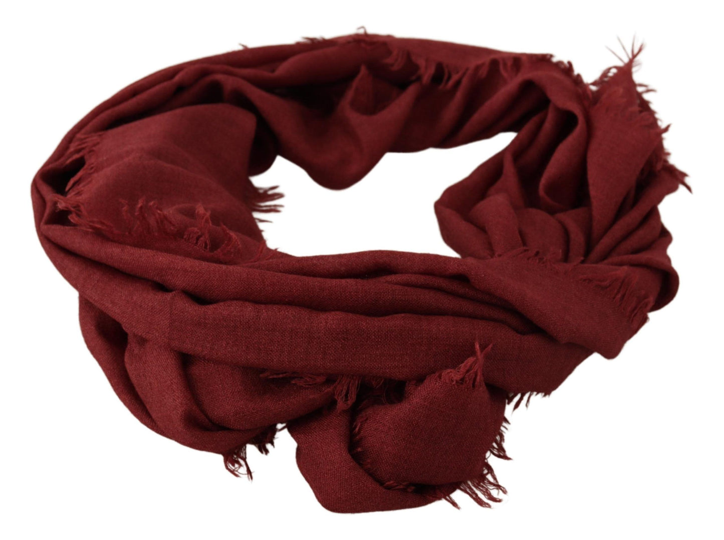 Elegant Red Cashmere-Silk Men's Scarf