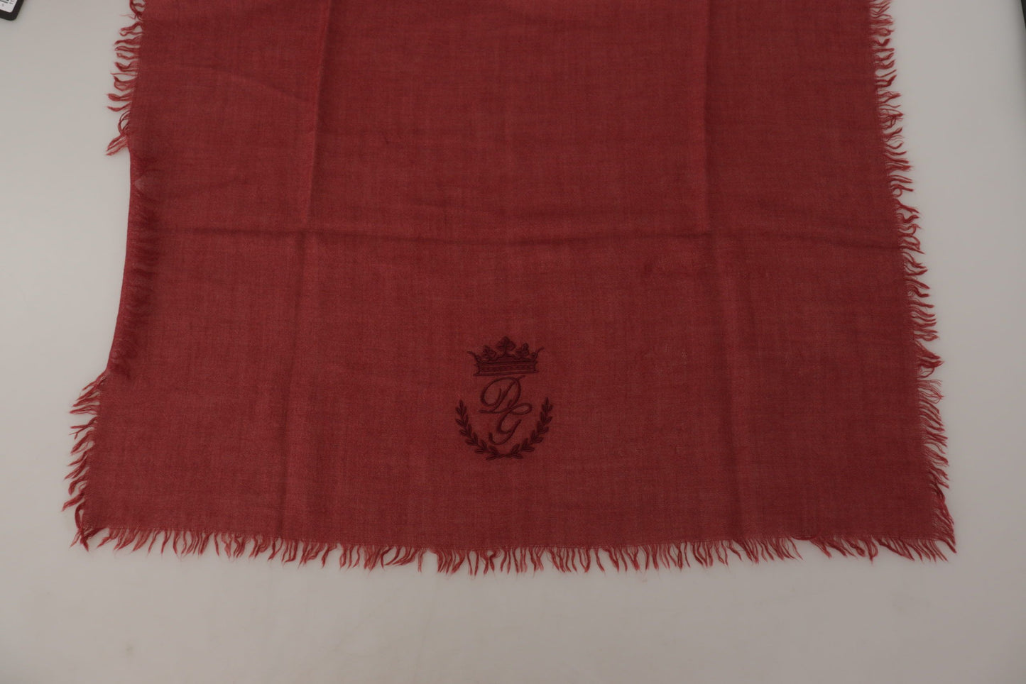 Elegant Red Cashmere-Silk Men's Scarf