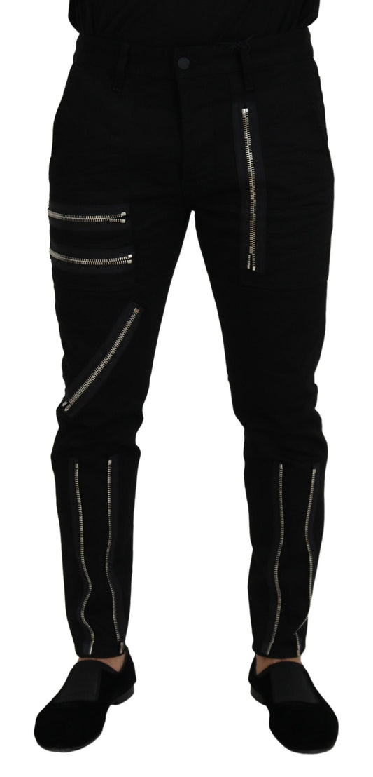 Chic Black MainLine Cotton Blend Pants