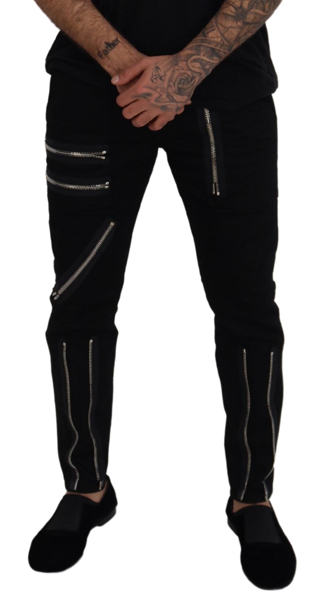 Chic Black MainLine Cotton Blend Pants