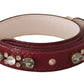 Elegant Python Leather Bag Strap in Bordeaux