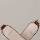 Elegant Python Leather Bag Strap in Bordeaux