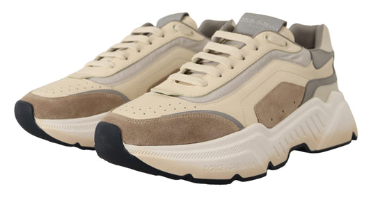 Daymaster Casual Beige Leather Sneakers