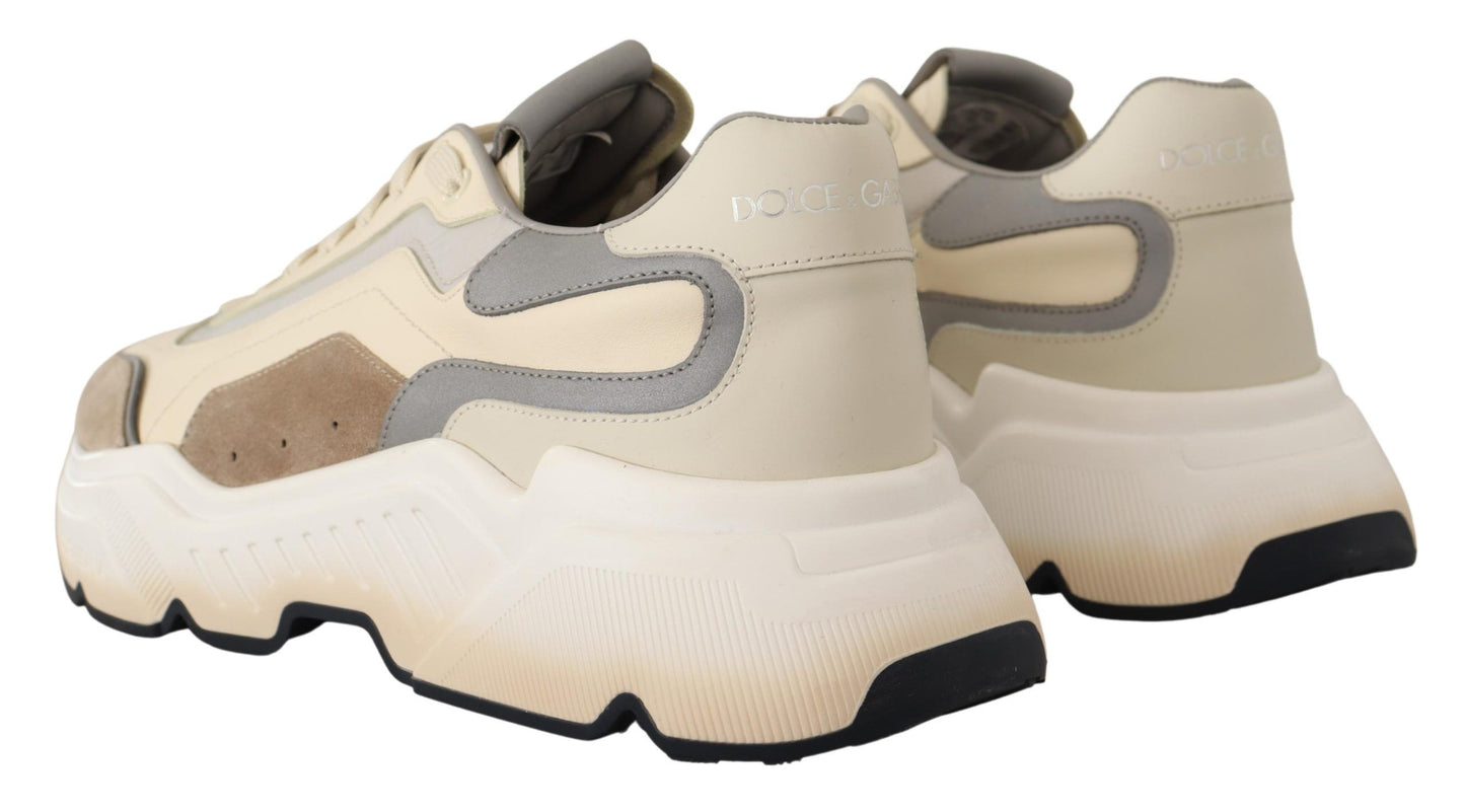 Daymaster Casual Beige Leather Sneakers