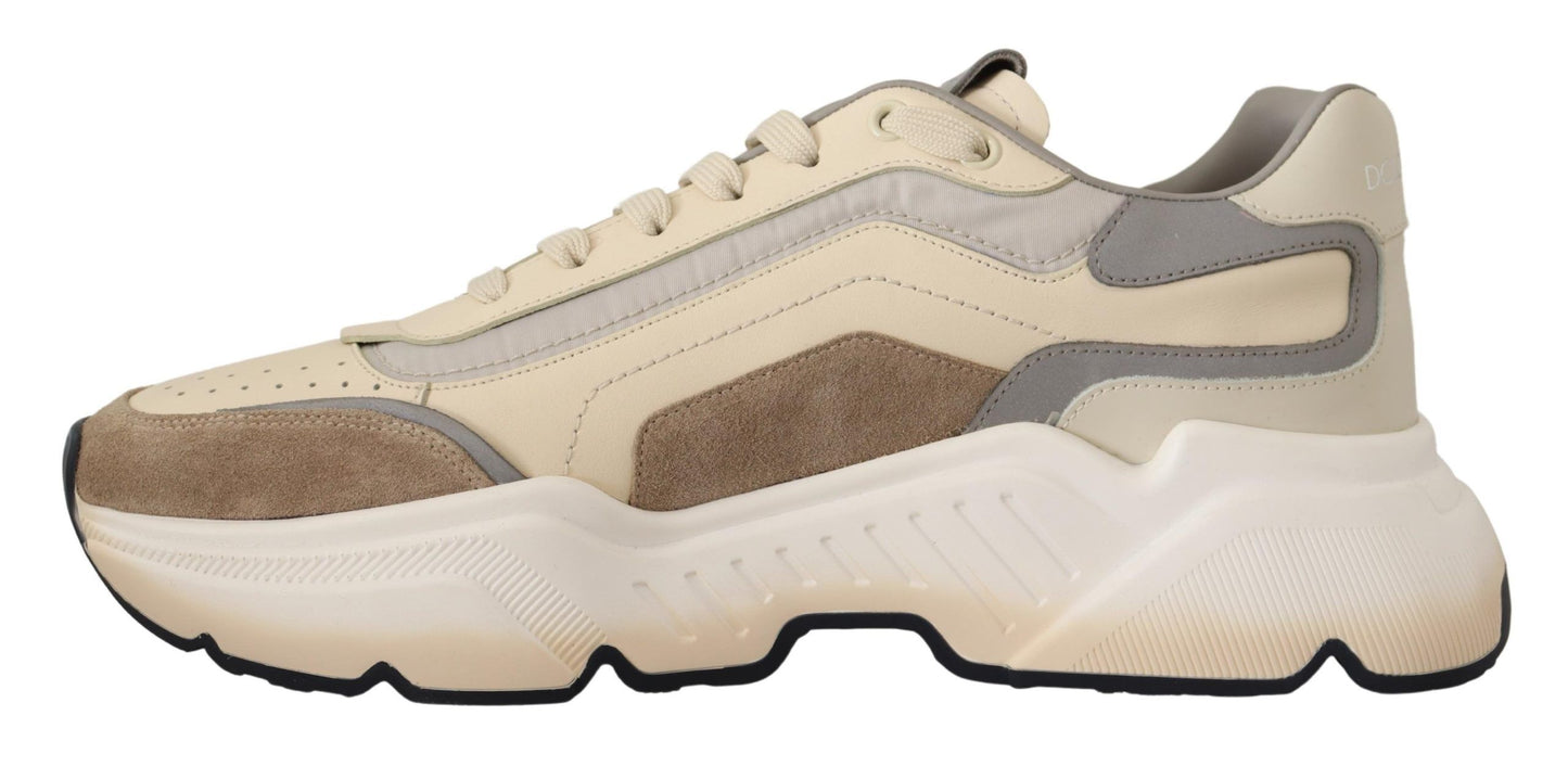 Daymaster Casual Beige Leather Sneakers