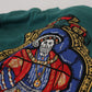 Regal Green Wool-Silk Blend Crewneck Sweater