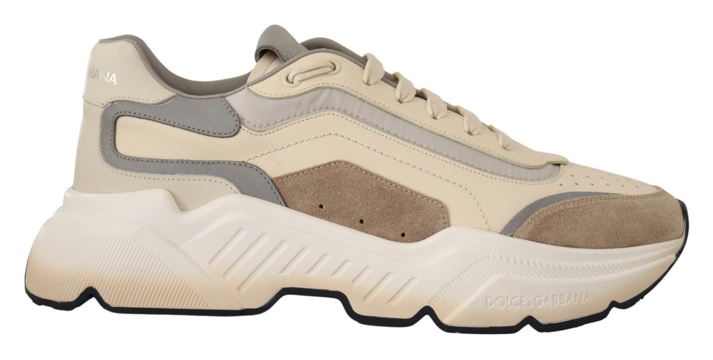 Daymaster Casual Beige Leather Sneakers