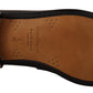 Suave Black Leather Gancio Bit Loafers