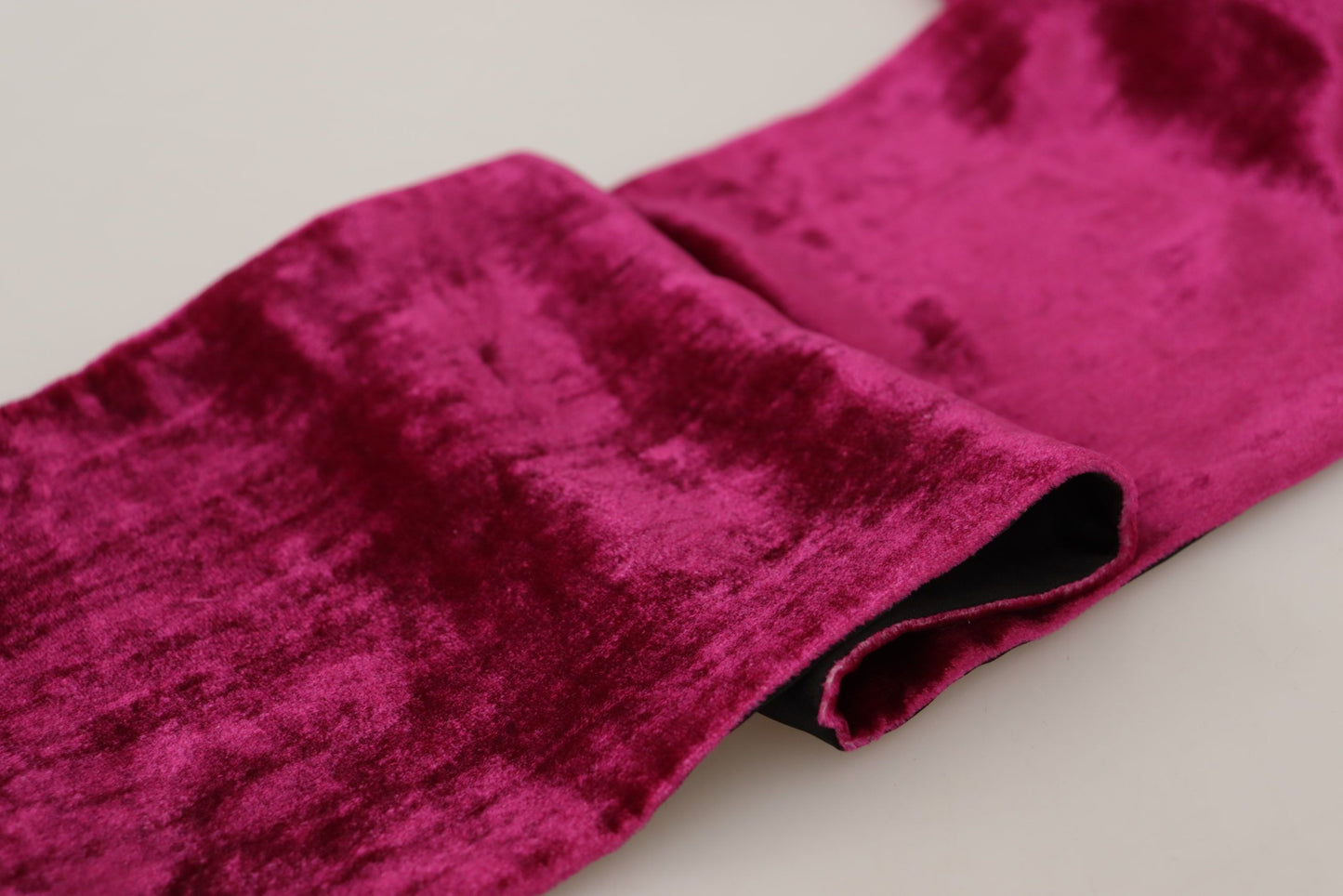 Bordeaux Velvet Magenta Neck Wrap Fringes Scarf