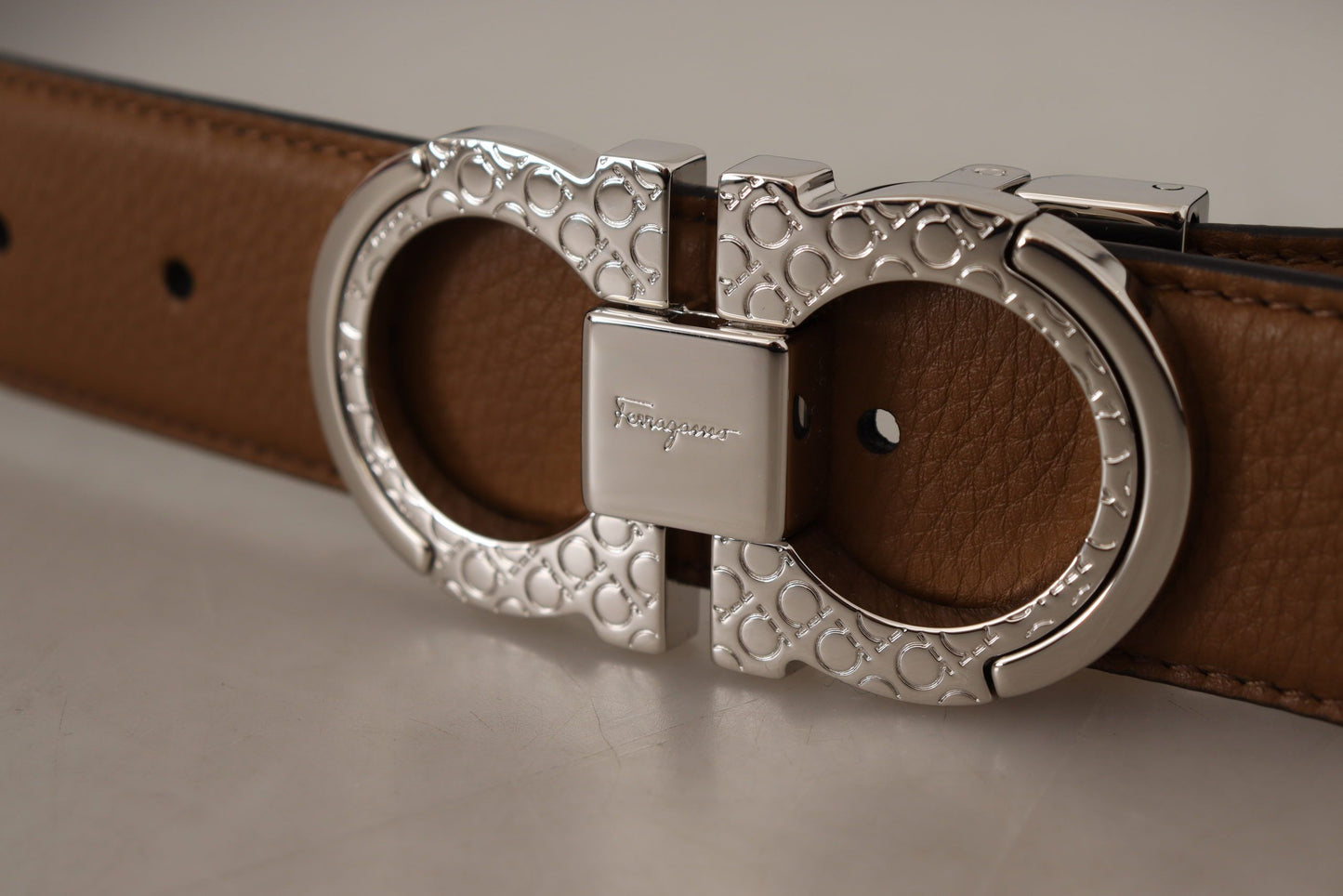 Elegant Reversible Calf Leather Belt