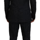 Elegant Black & Gold Slim Fit 3 Piece Suit